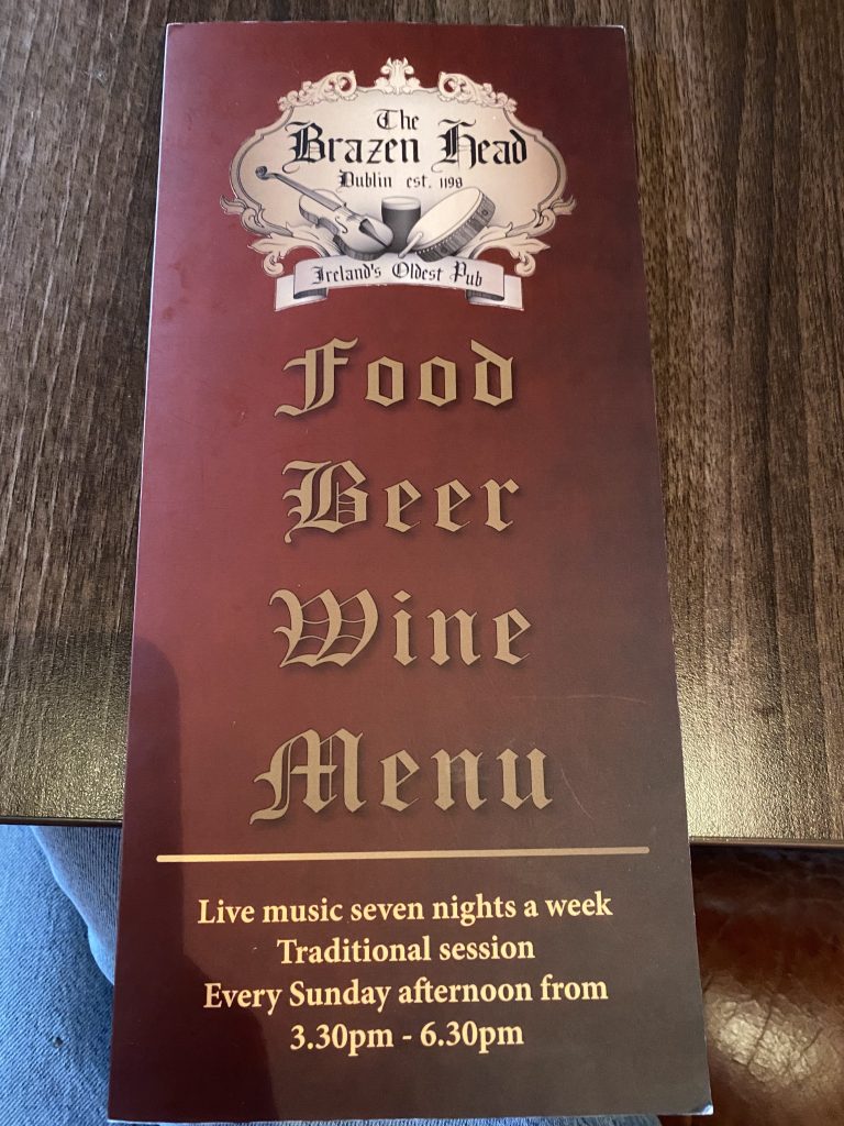 brazen-head-dublin-menu